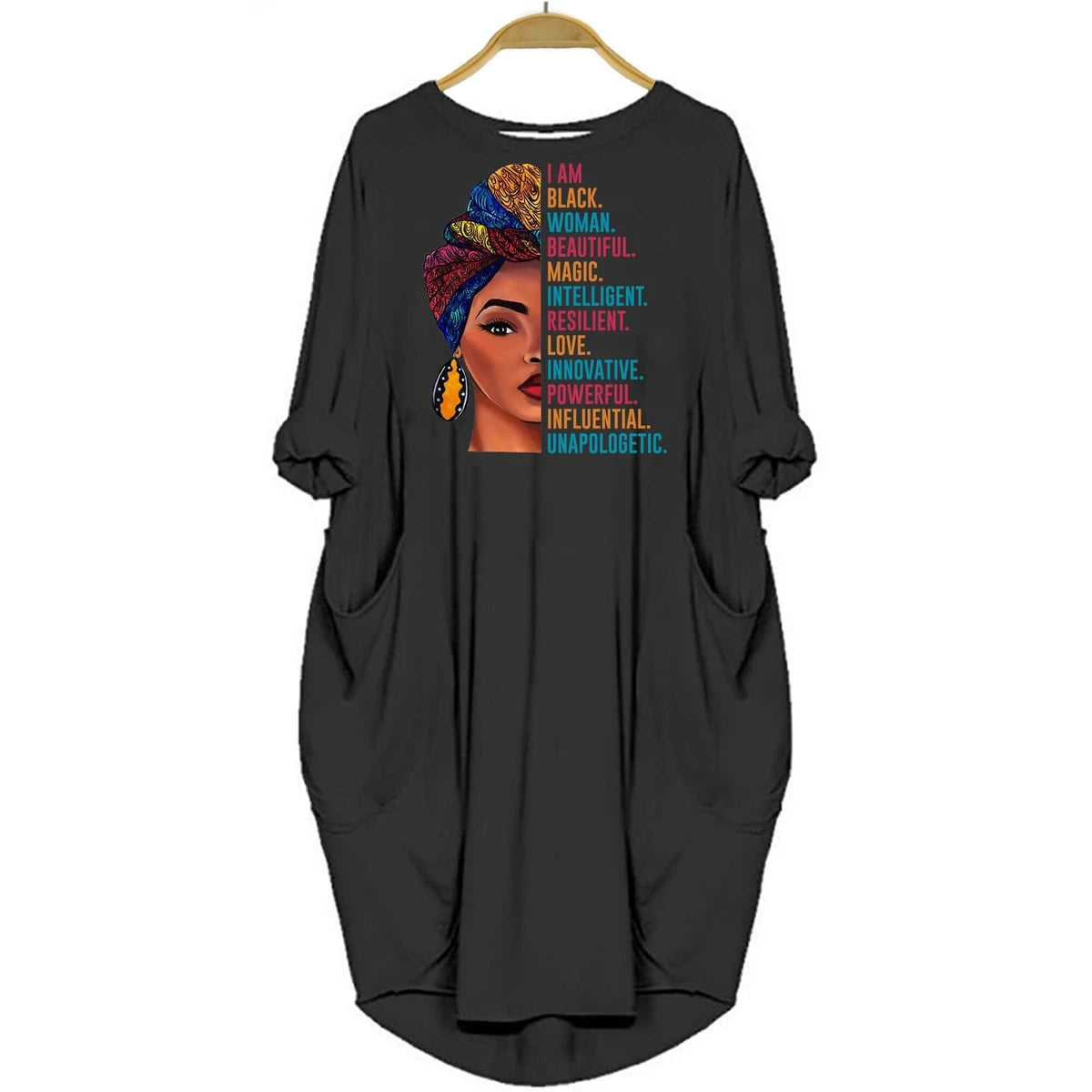 Oversized Tees - Beautiful Black Woman