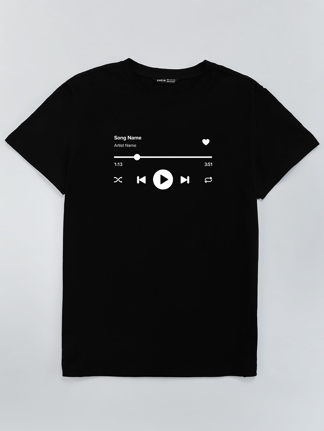 Letter And Graphic Print Tee
