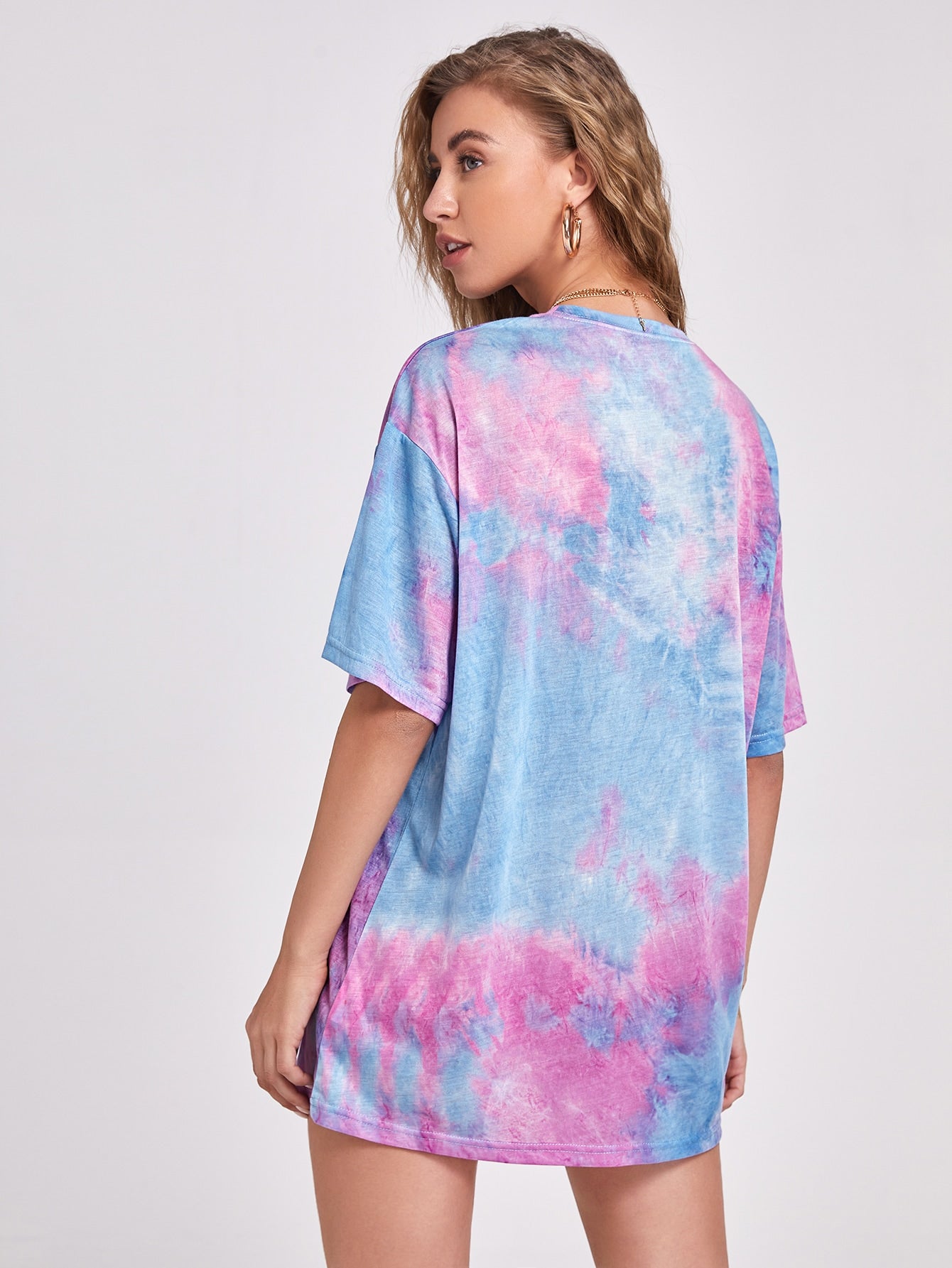 Slogan Graphic Tie Dye Tee