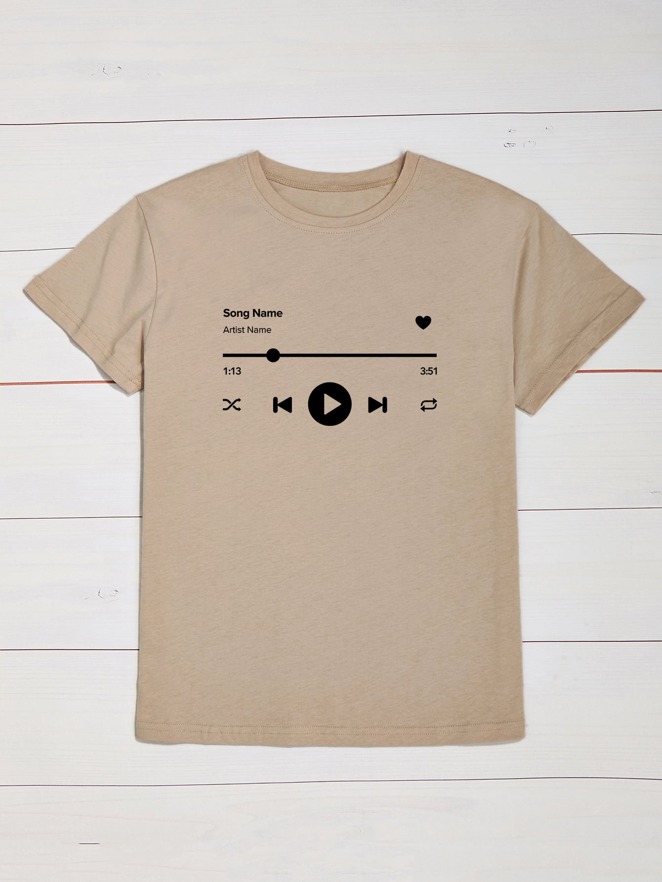 Letter And Graphic Print Tee