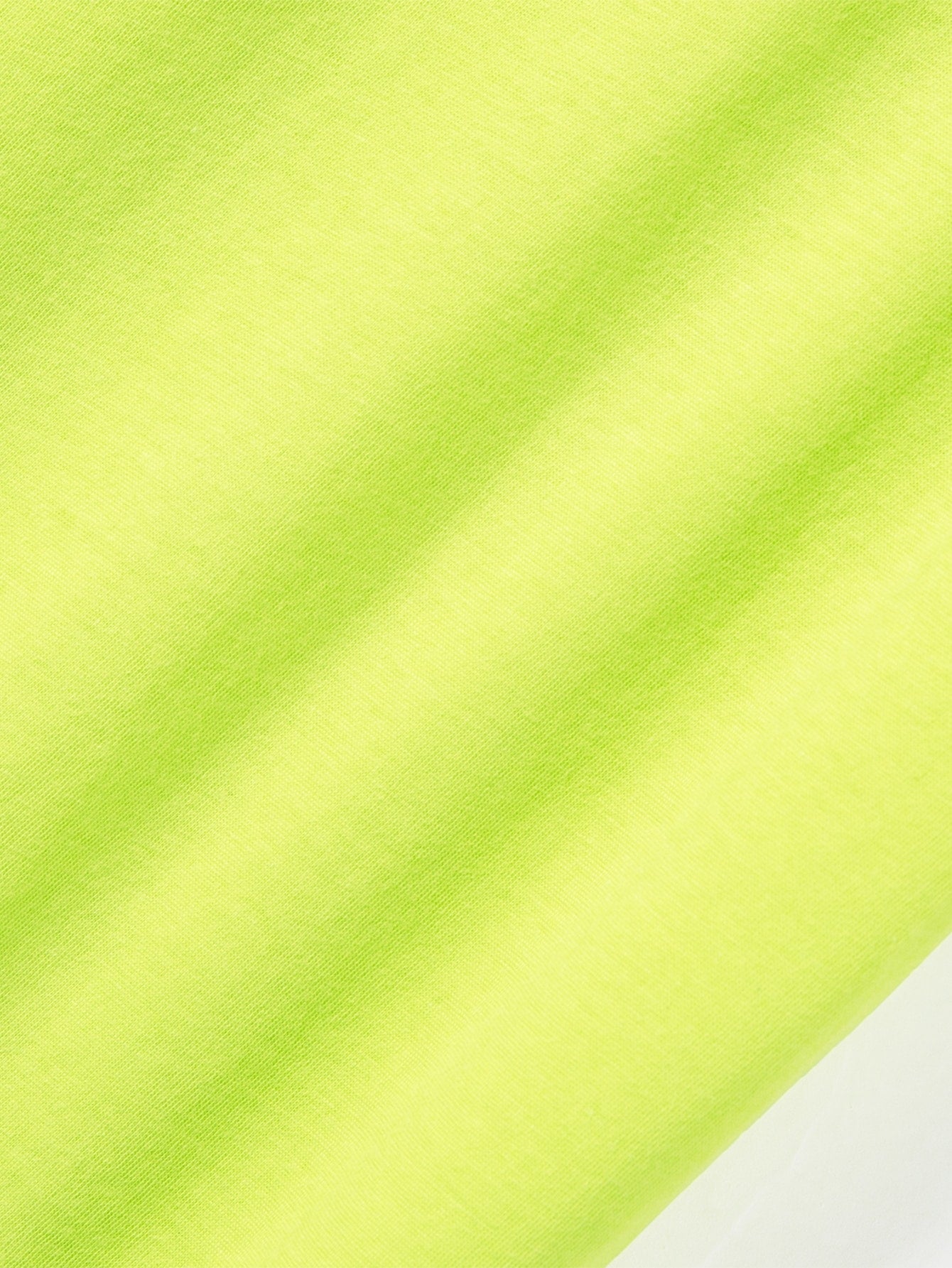 Neon Green Heart And Graphic Print Tee