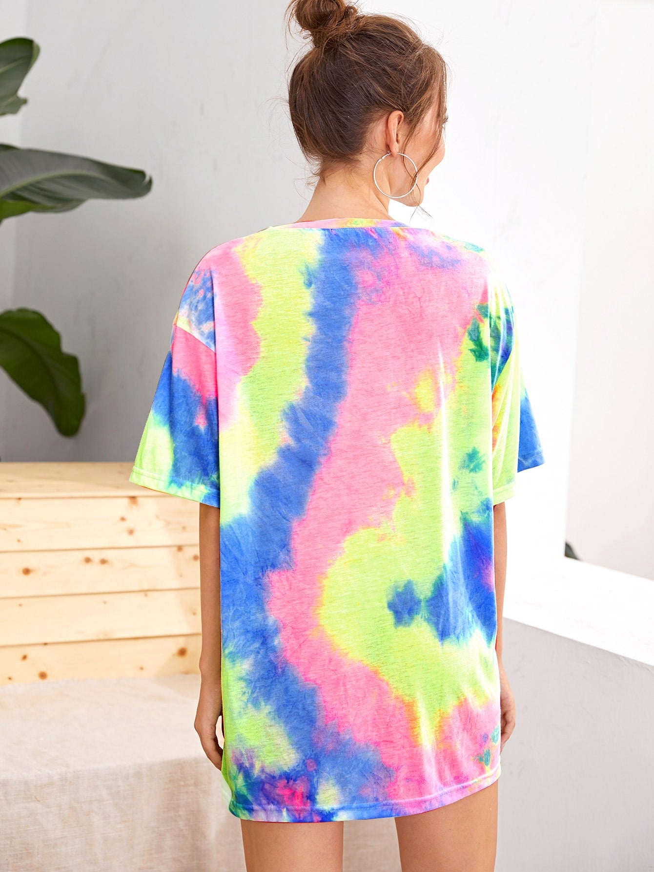 Slogan Graphic Tie Dye Tee