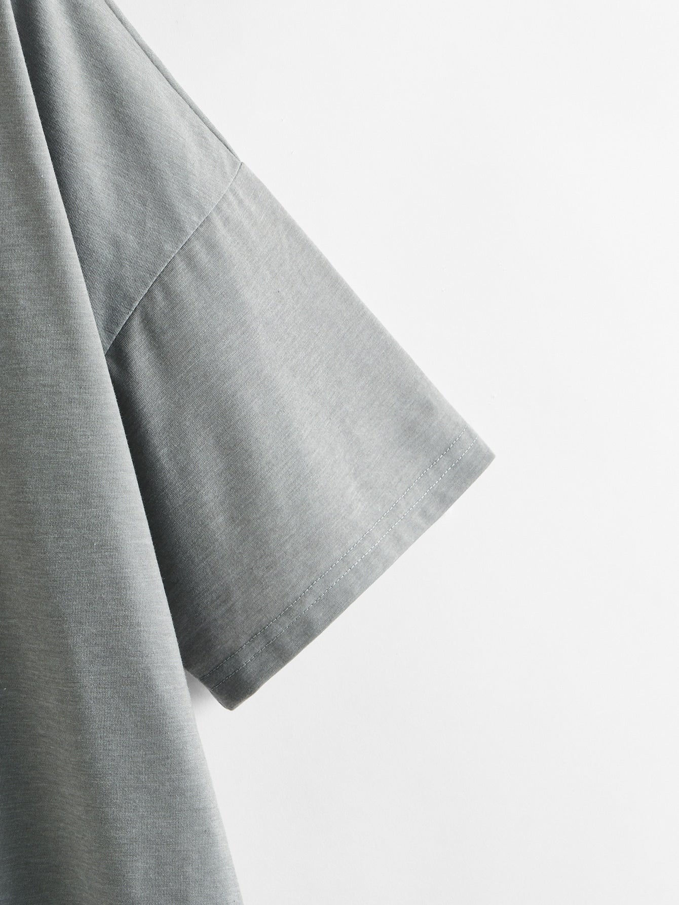 Drop Shoulder Solid Longline Tee