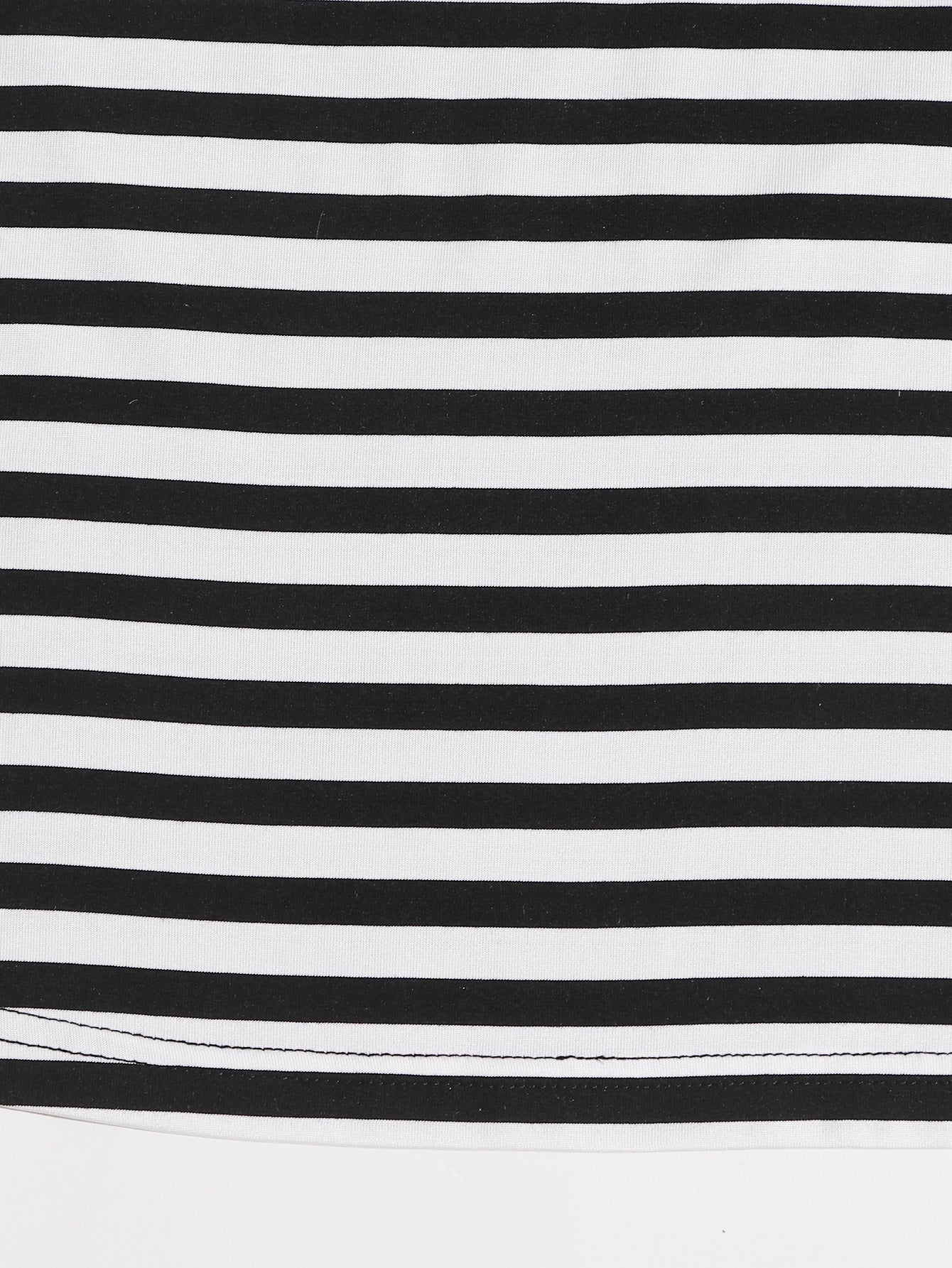 Black Striped Print Tee