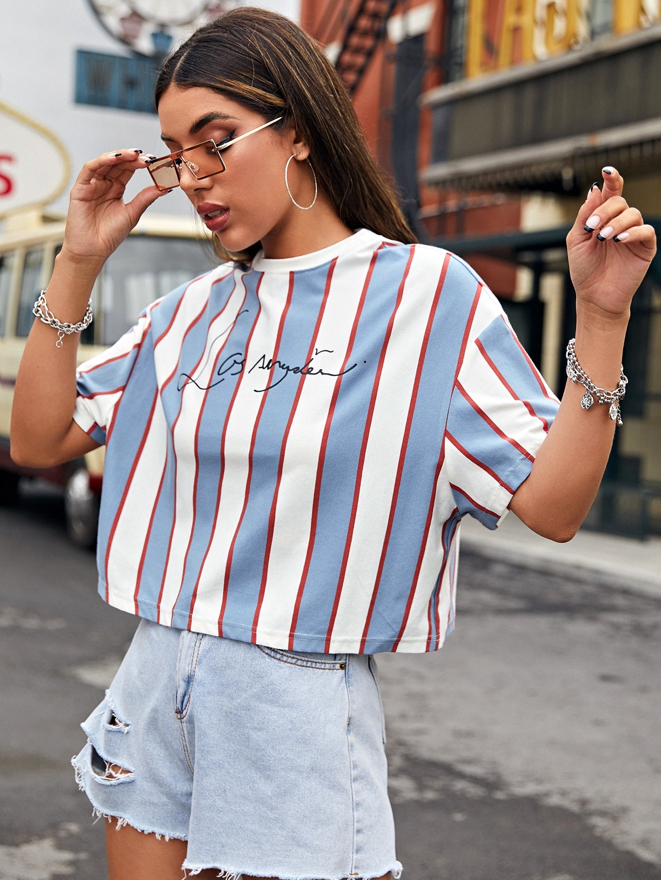 Letter and Striped Top